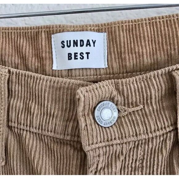 Sunday Best Aritzia Ziggy Bootcut Courduroy Pants Sz 10 Festival Concert 31" Ins - Picture 3 of 10